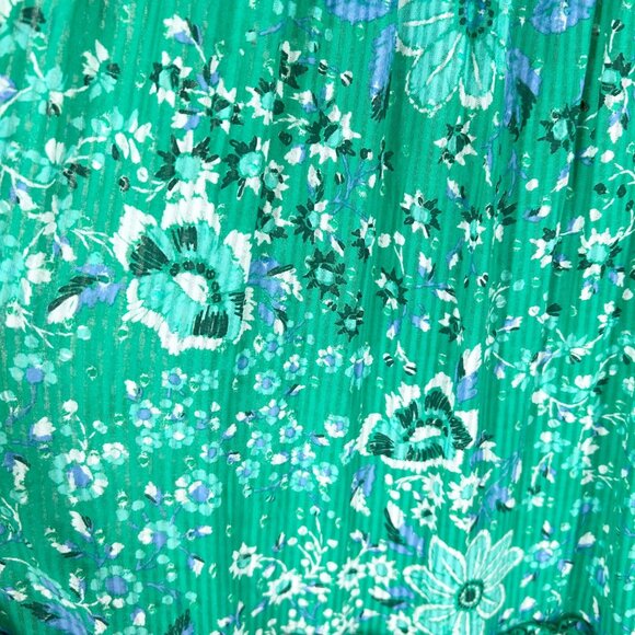 NWT Poupette St Barth Soledad Long Dress in Green Embroidery Flower - Picture 6 of 9